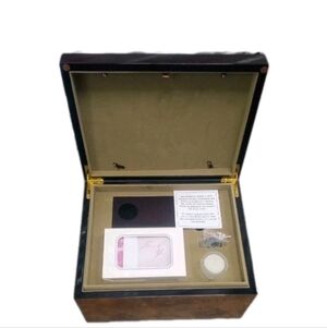 Cremation Box Burlwood Memorial Urn Kit for Human Remains 12"